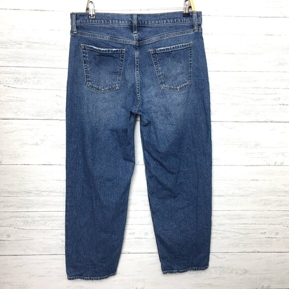 Old Navy Jeans Women's Mid Rise Boyfriend Loose Fit Distressed size 10 length 28 - Picture 2 of 8
